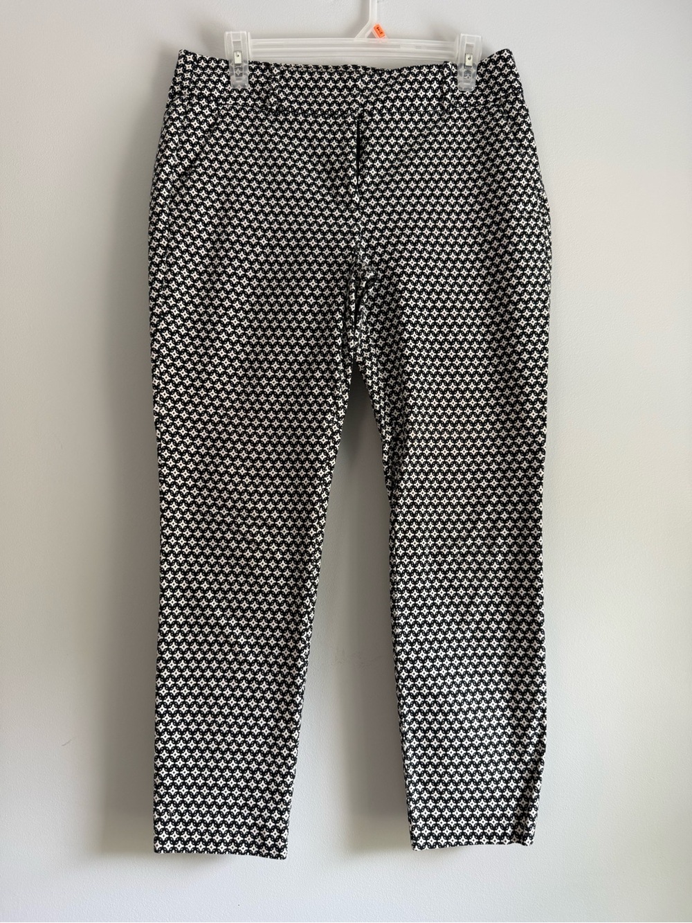 LOFT Black and White Geometric Knit